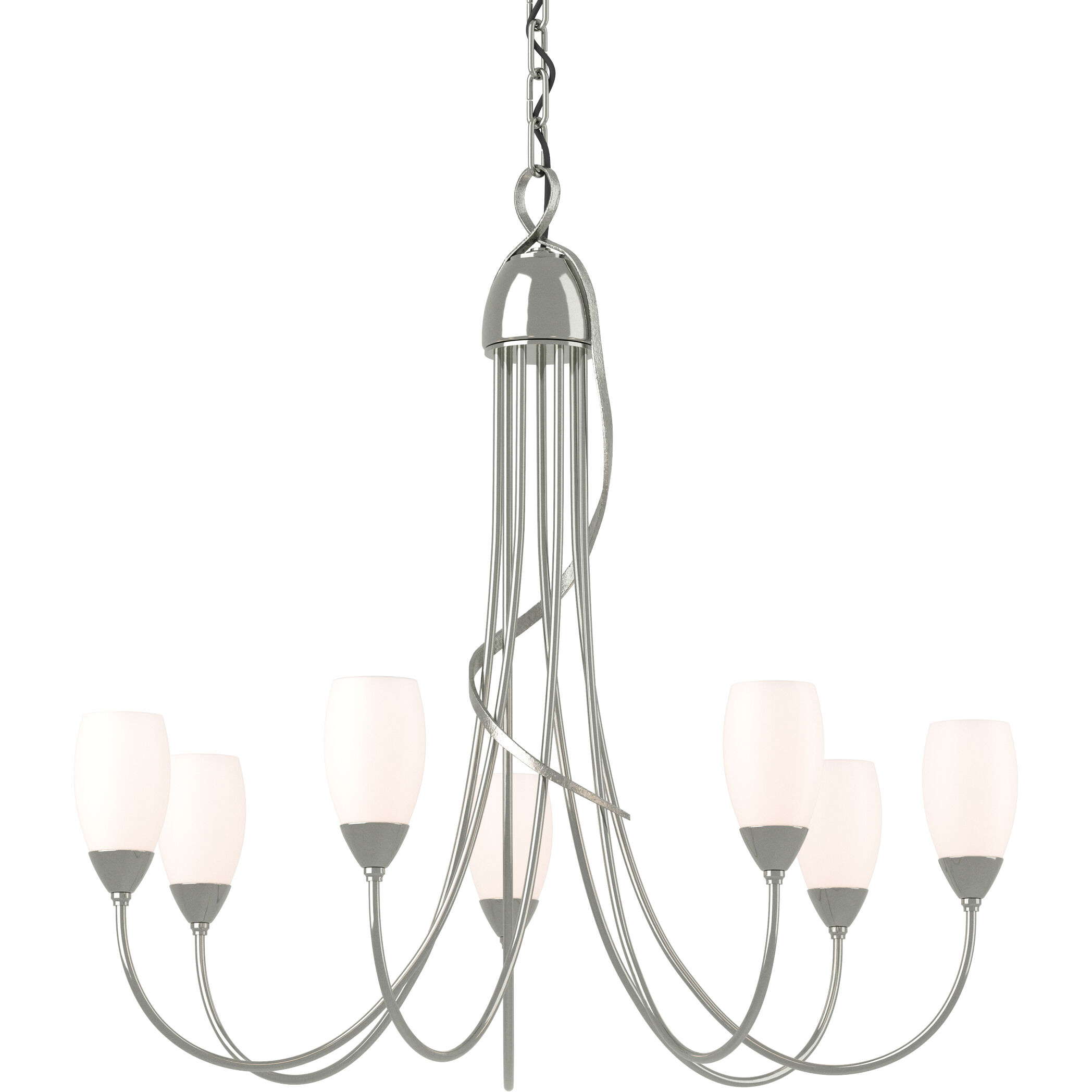 Flora 7 Light 24.9 inch Sterling Chandelier Ceiling Light, 7 Arm