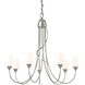 Flora 7 Light 24.9 inch Sterling Chandelier Ceiling Light, 7 Arm