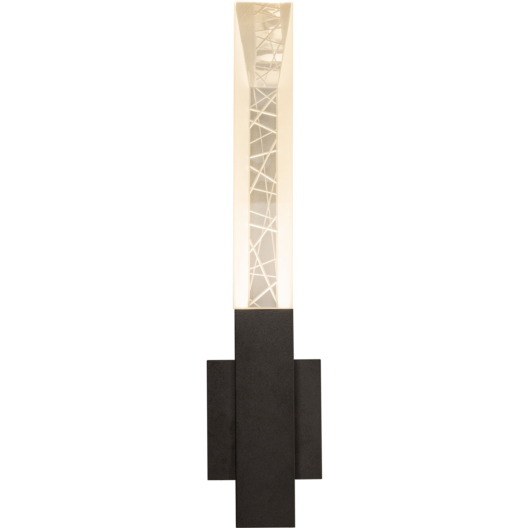 Refraction 2 Light 22.5 inch Coastal Black Outdoor Sconce