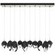 Chrysalis 10 Light 10.1 inch Sterling Pendant Ceiling Light in Black Crystal