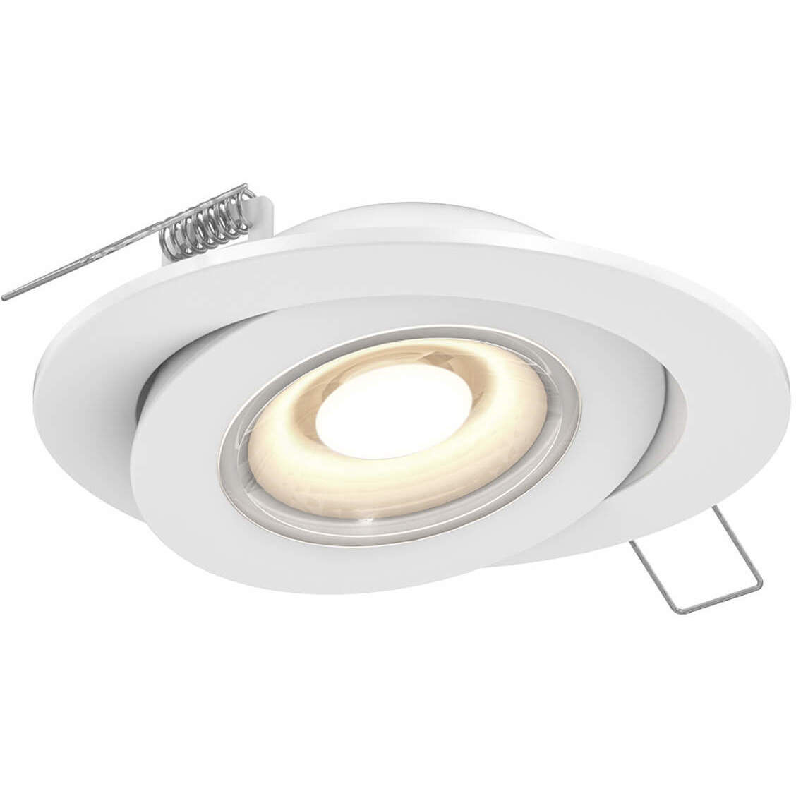 Pivot White Regressed, Flat Gimbal Light