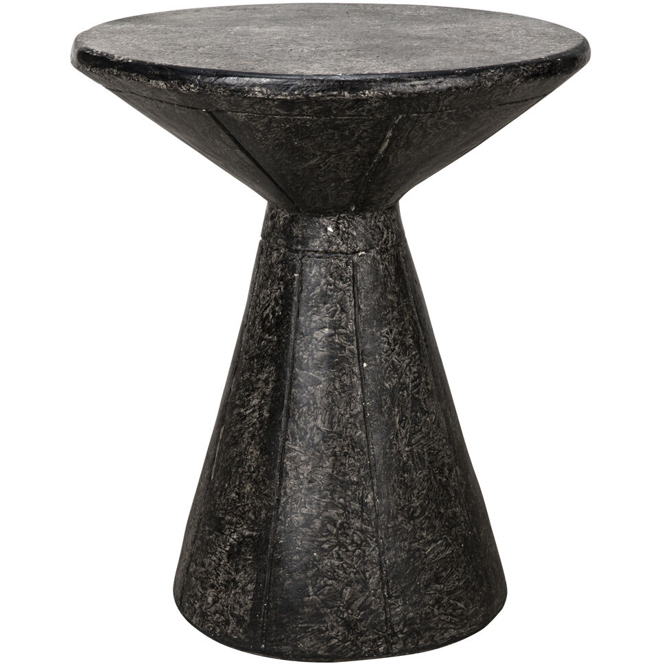 Pedestal 24 X 20 inch Black Fiber Cement Side Table