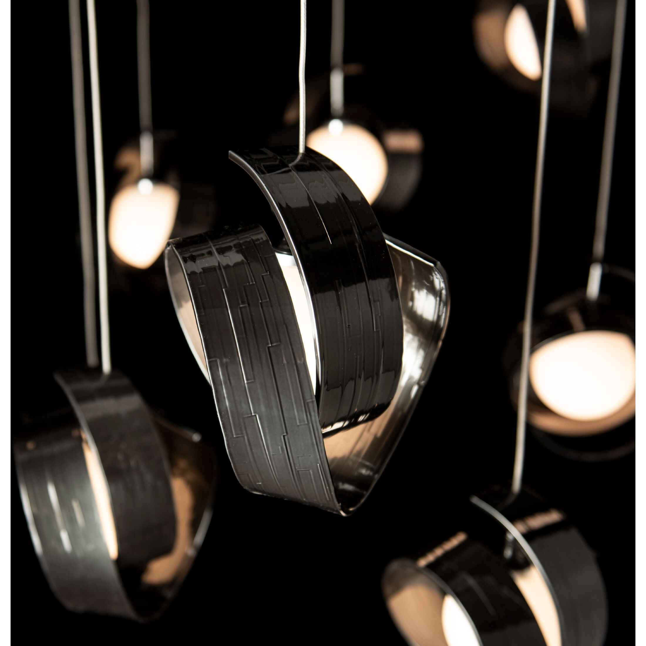 Riza 10 Light 41 inch Ink Mobile Pendant Ceiling Light