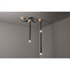 Art & Alchemy SNAPS LED 58 inch Sterling Pendant Ceiling Light in Chestnut Leather with Alabaster, Medium