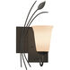 Forged Leaf 1 Light 7.1 inch Dark Smoke Sconce Wall Light, Left