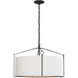 Bow 4 Light 23.8 inch Black Pendant Ceiling Light in Natural Anna