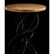 Olympus 18 inch Black Accent Table in Maple Natural, Wood Top