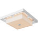 Shadow Box 4 Light 16.1 inch White and White Outdoor Flush Mount, Large