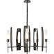 Passage 5 Light 30.3 inch Ink Circular Pendant Ceiling Light in Frosted