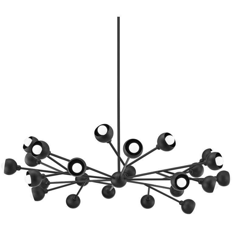 Colt 24 Light 54.5 inch Soft Black Chandelier Ceiling Light