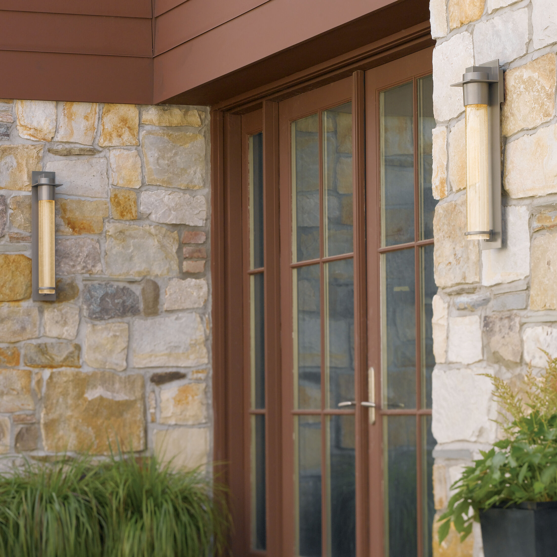 Airis 1 Light 24.3 inch Coastal Burnished Steel Outdoor Sconce, Medium