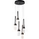 Link 5 Light 13 inch Oil Rubbed Bronze Pendant Ceiling Light in Clear Bubble, Standard