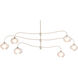 Ume 6 Light 58.6 inch Soft Gold Pendant Ceiling Light in Frosted, Large