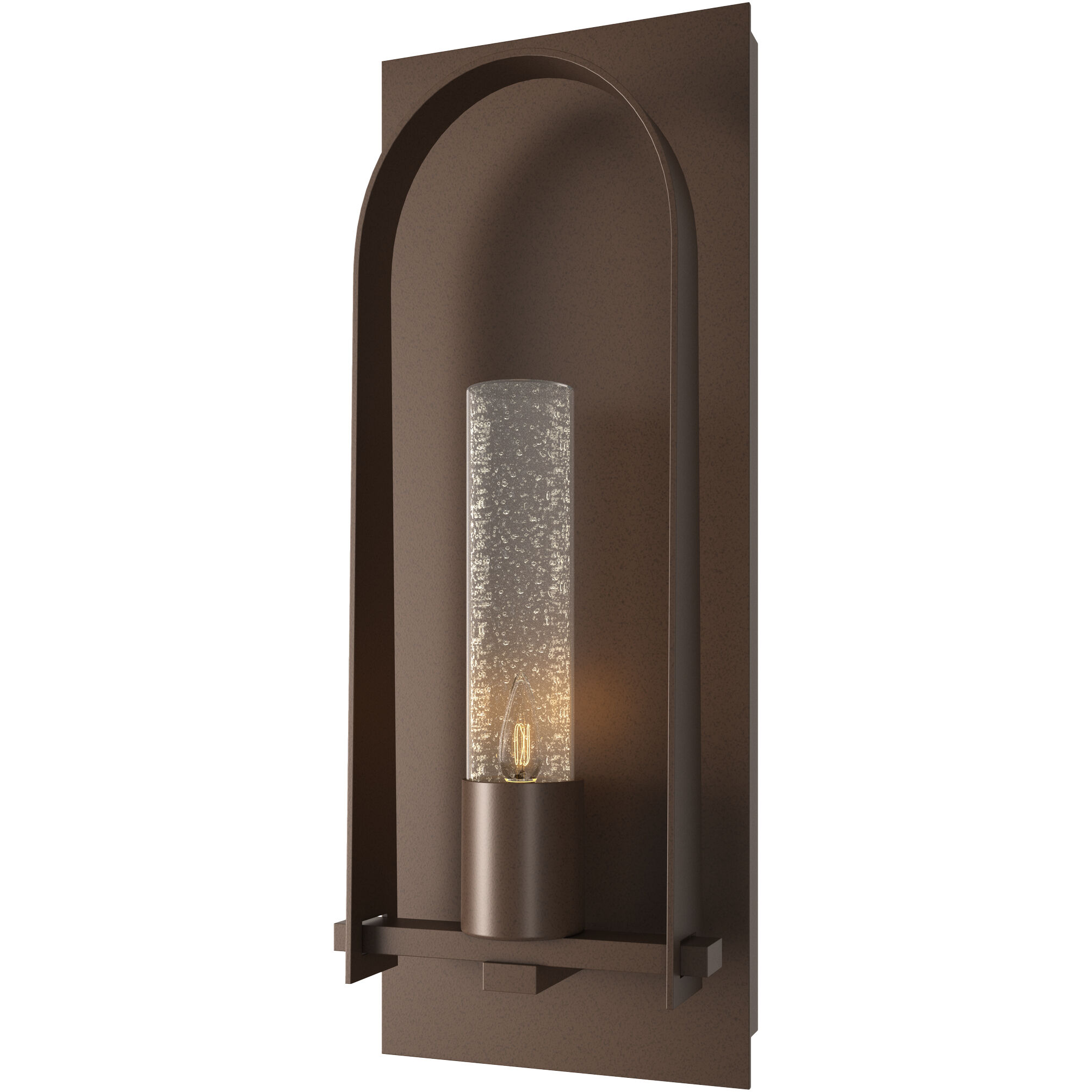 Triomphe 1 Light 24 inch Coastal Bronze Outdoor Sconce in Seeded Clear, Medium
