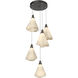 Mobius 5 Light 17.3 inch Dark Smoke Pendant Ceiling Light, Standard