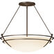 Presidio Tryne 3 Light 28.6 inch Bronze Semi-Flush Ceiling Light in Opal, Large