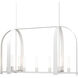 Triomphe 9 Light 41 inch White Linear Pendant Ceiling Light