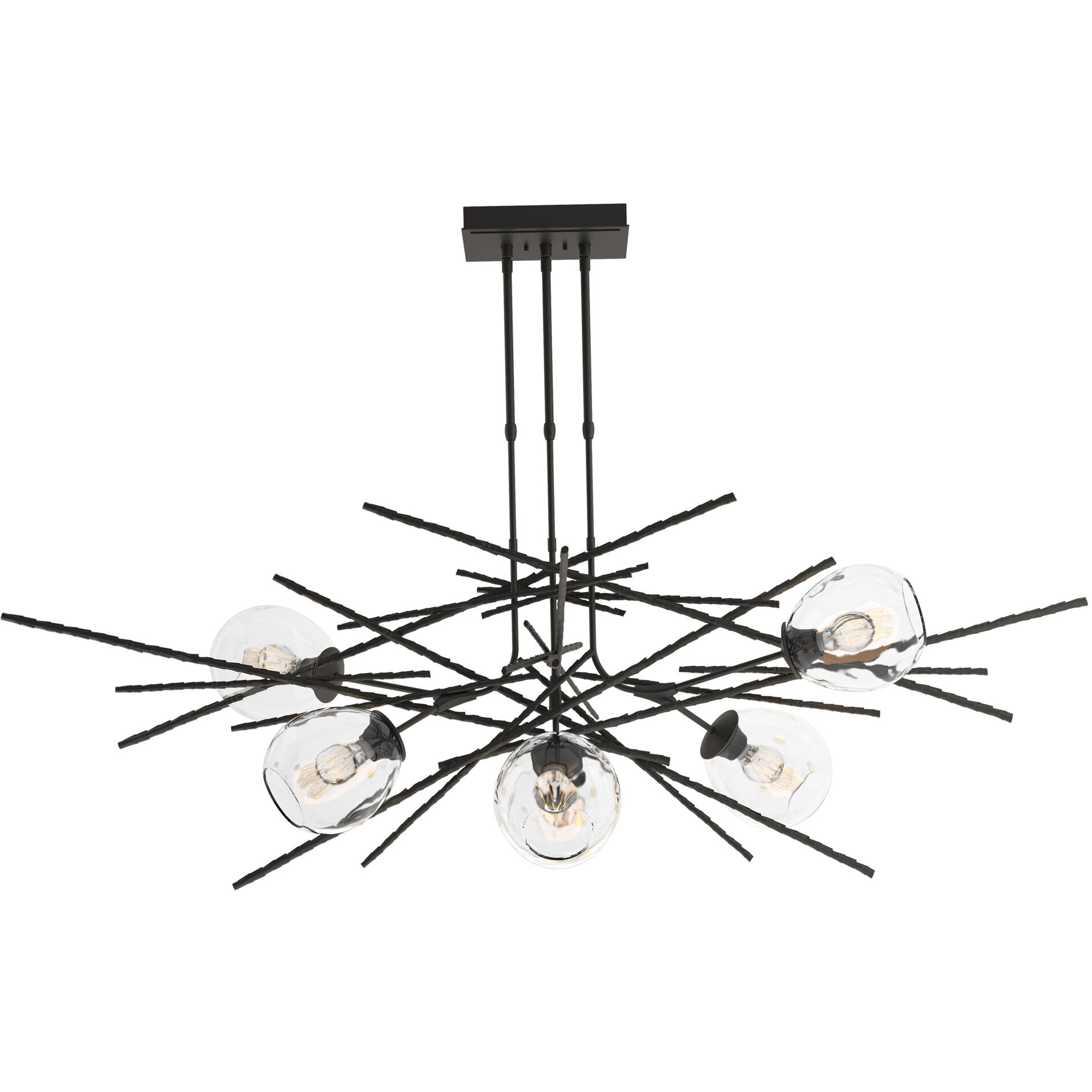 Griffin 6 Light 63 inch Black Pendant Ceiling Light