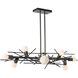 Brindille 8 Light 54.8 inch Dark Smoke Linear Pendant Ceiling Light