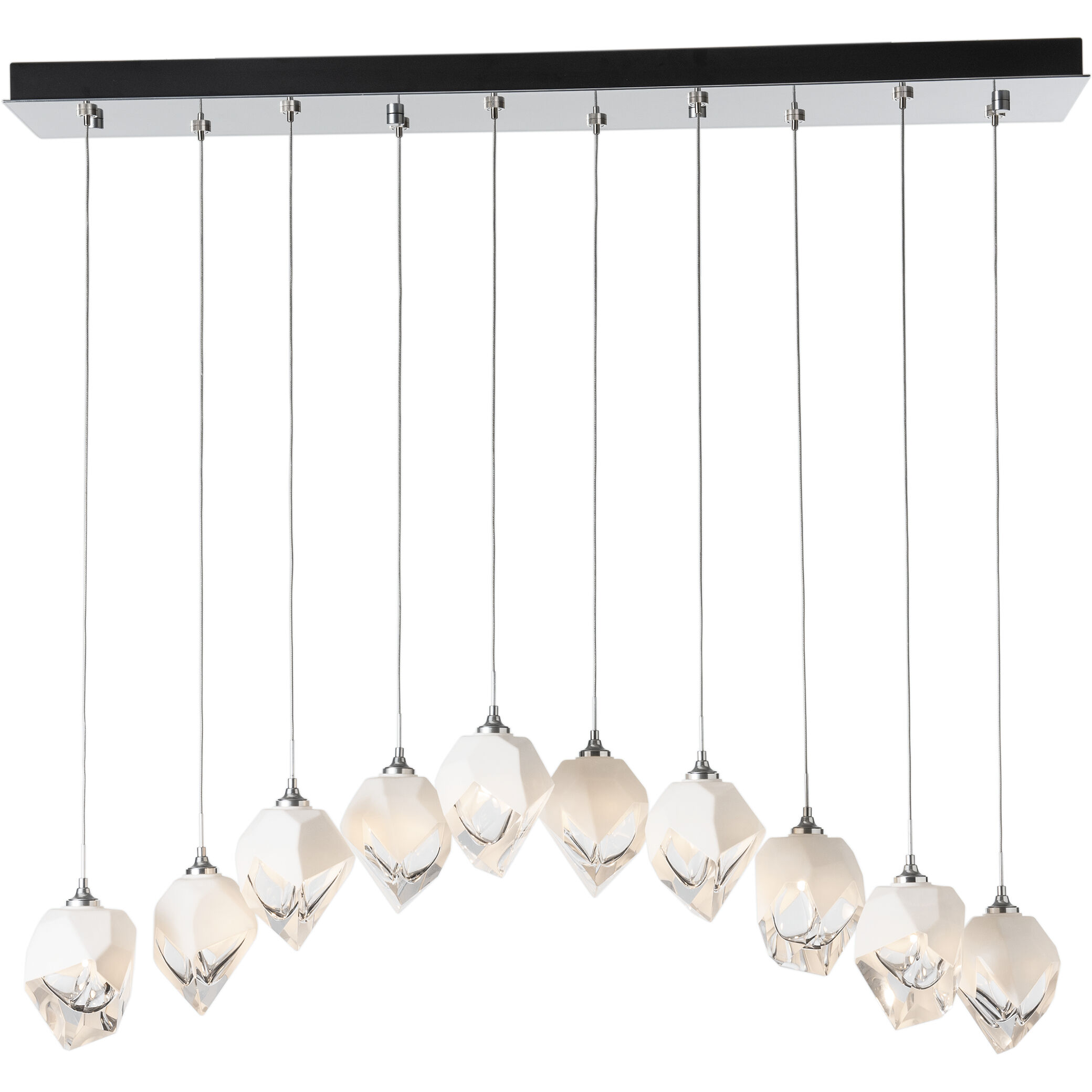 Chrysalis 10 Light 8.5 inch Sterling Pendant Ceiling Light in White Crystal, Small