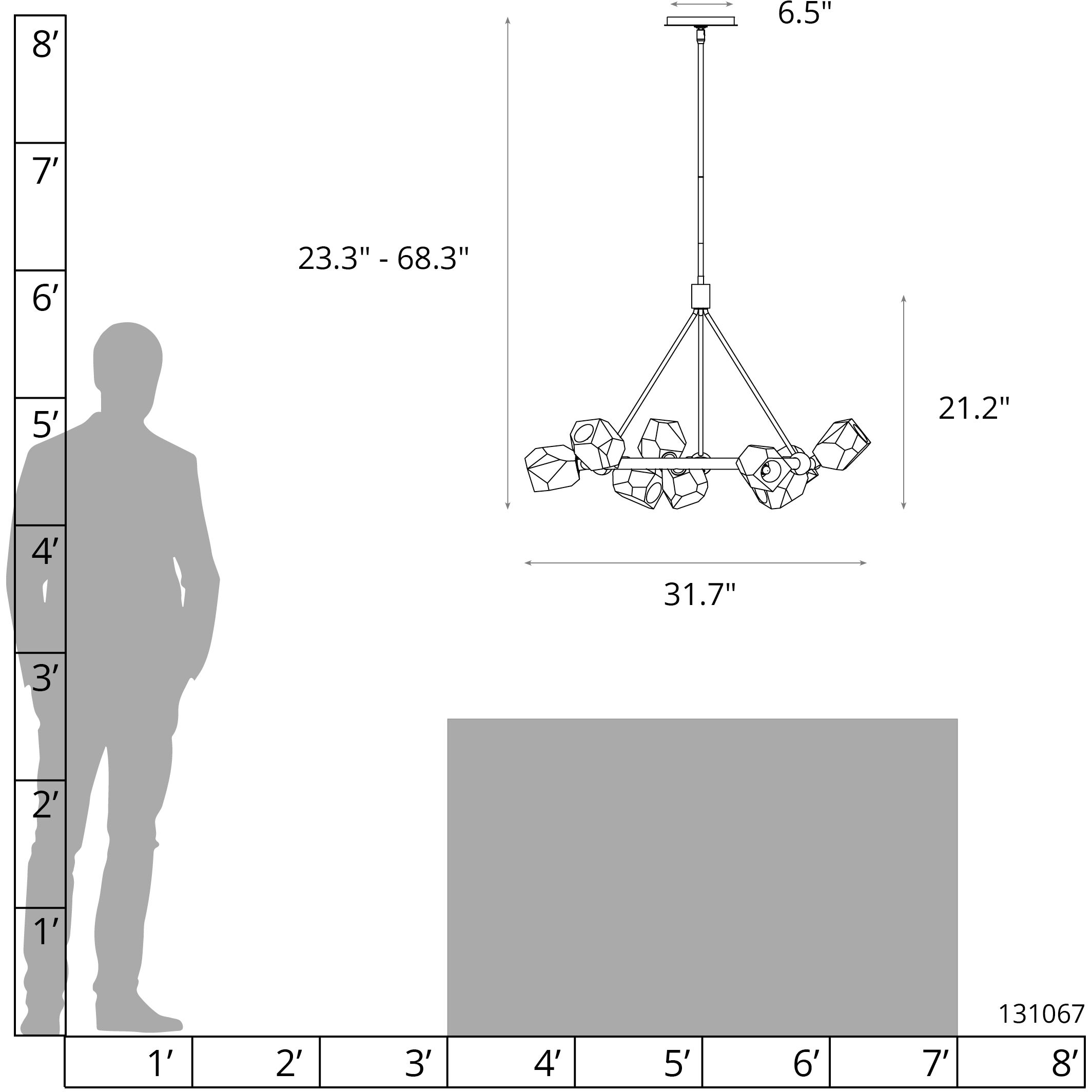 Gatsby 9 Light 31.7 inch Sterling Ring Pendant Ceiling Light