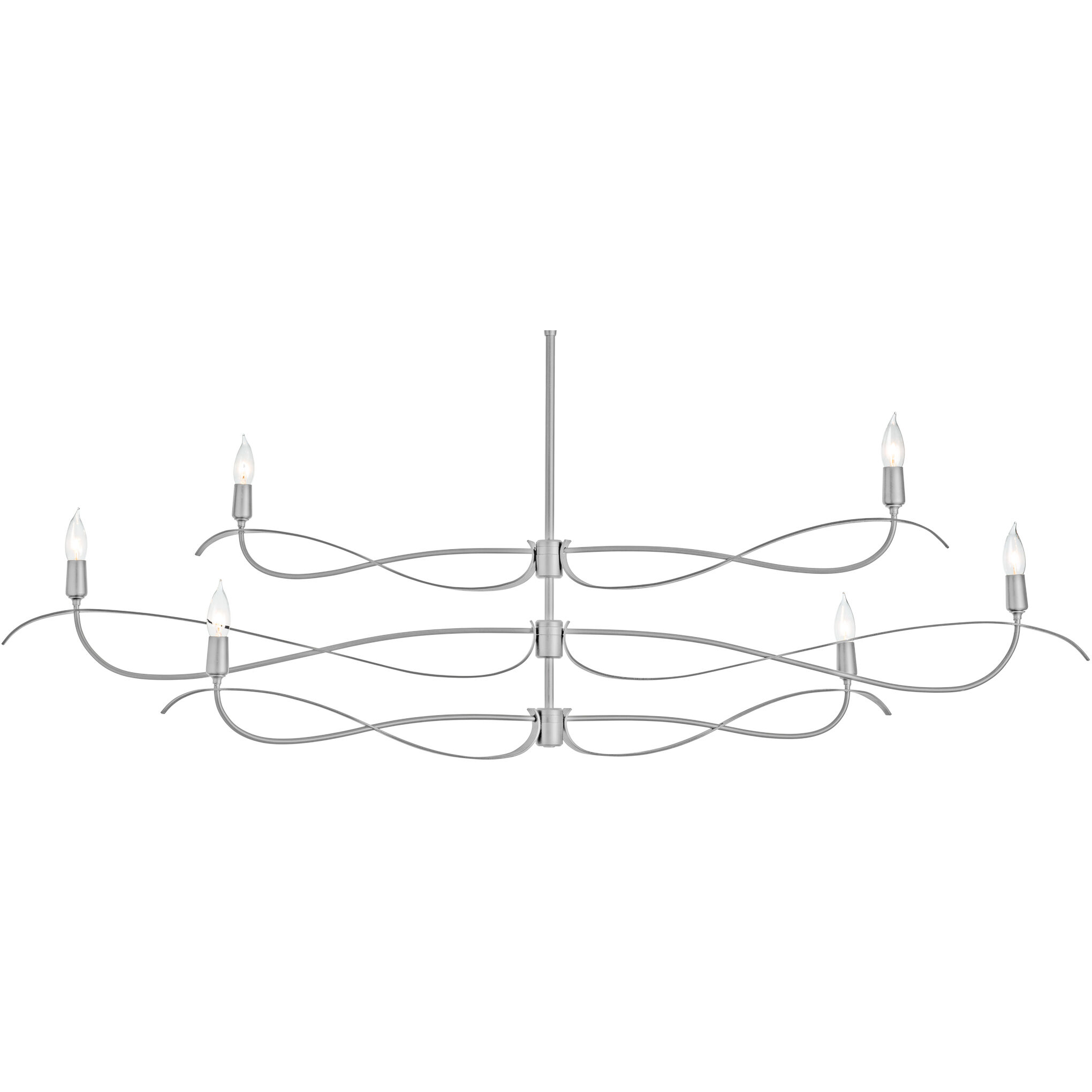 Willow 6 Light 59.4 inch Vintage Platinum Chandelier Ceiling Light, Large