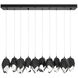 Chrysalis 10 Light 9.8 inch Ink Pendant Ceiling Light in Black Crystal, Large