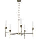 Vela 5 Light 30.3 inch Soft Gold Chandelier Ceiling Light - Open Box