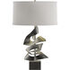 Gallery Twofold 24.7 inch 150 watt Natural Iron Table Lamp Portable Light in Flax, Twofold
