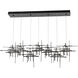 Tura 7 Light 53.6 inch Dark Smoke Pendant Ceiling Light, Rectangular