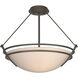 Presidio Tryne 3 Light 18 inch Dark Smoke Semi-Flush Ceiling Light in Sand