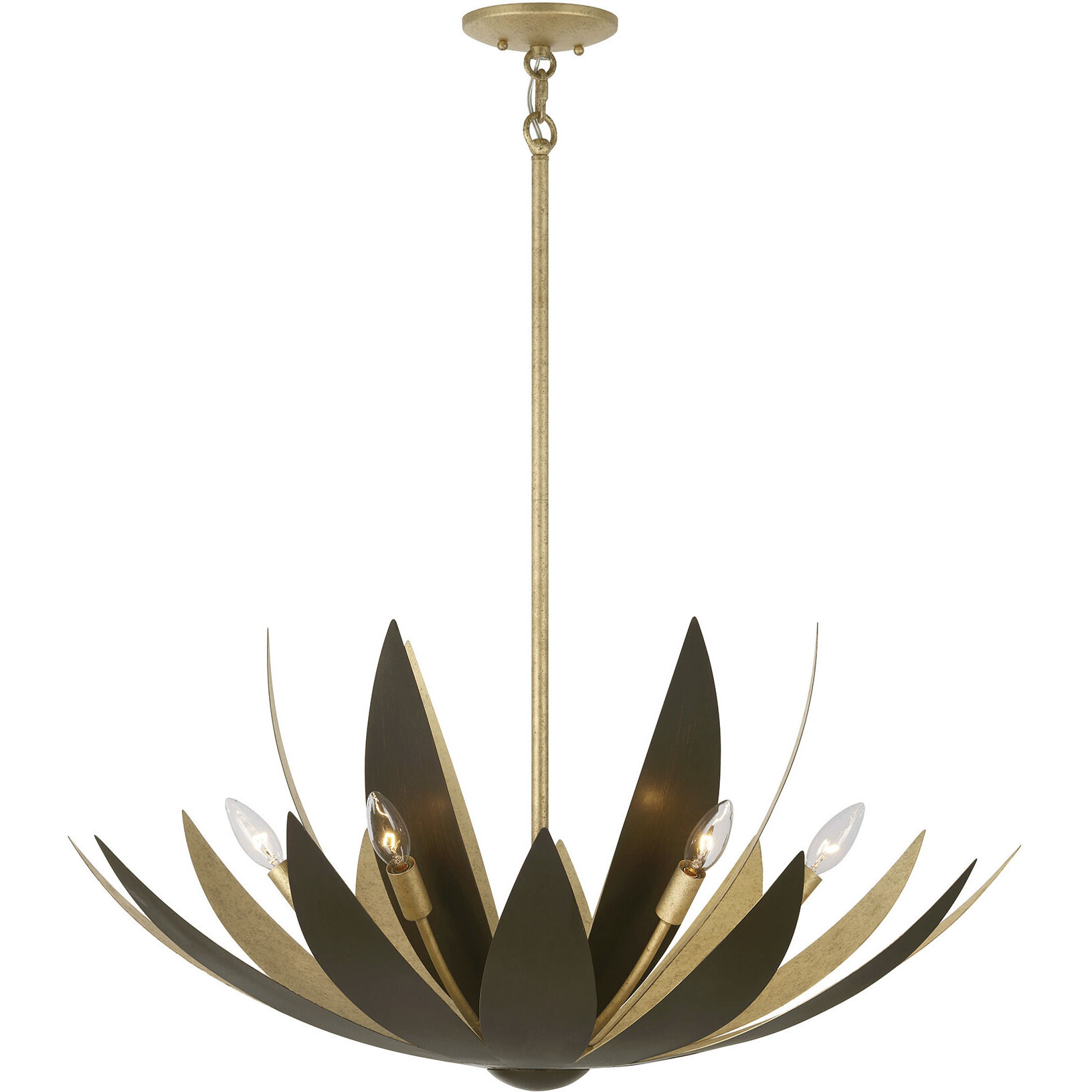 Loto 6 Light 30 inch Centura with Burnished Gold Pendant Ceiling Light