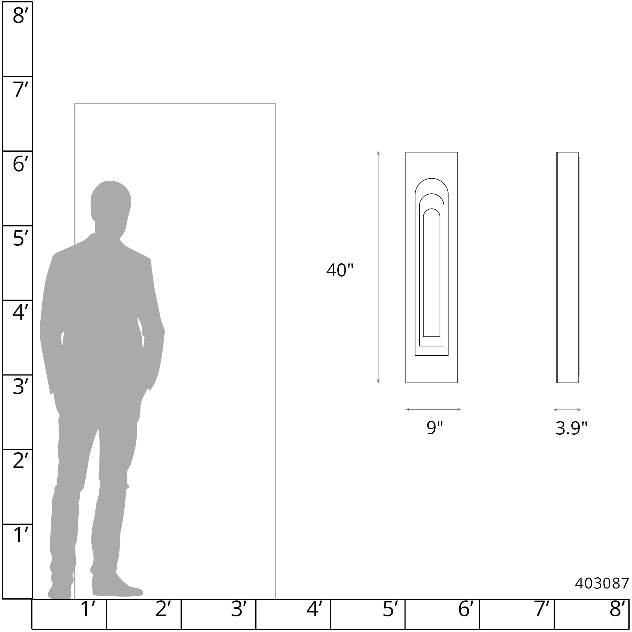 Art + Alchemy Procession Arch 2 Light 40 inch Coastal Black with Coastal Black Outdoor Wall Light