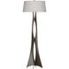 Moreau 62.6 inch 150 watt Bronze Floor Lamp Portable Light in Flax