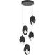 Chrysalis 5 Light 16.1 inch Black Pendant Ceiling Light in Black Crystal, Large