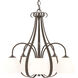 Sweeping Taper 5 Light 24 inch Ink Chandelier Ceiling Light