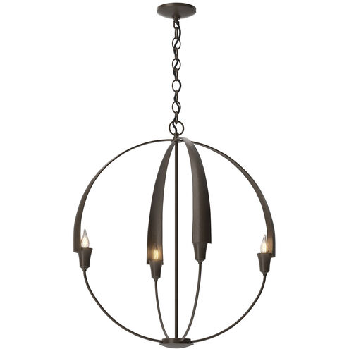 Cirque 4 Light 25.3 inch Bronze Chandelier Ceiling Light, Large