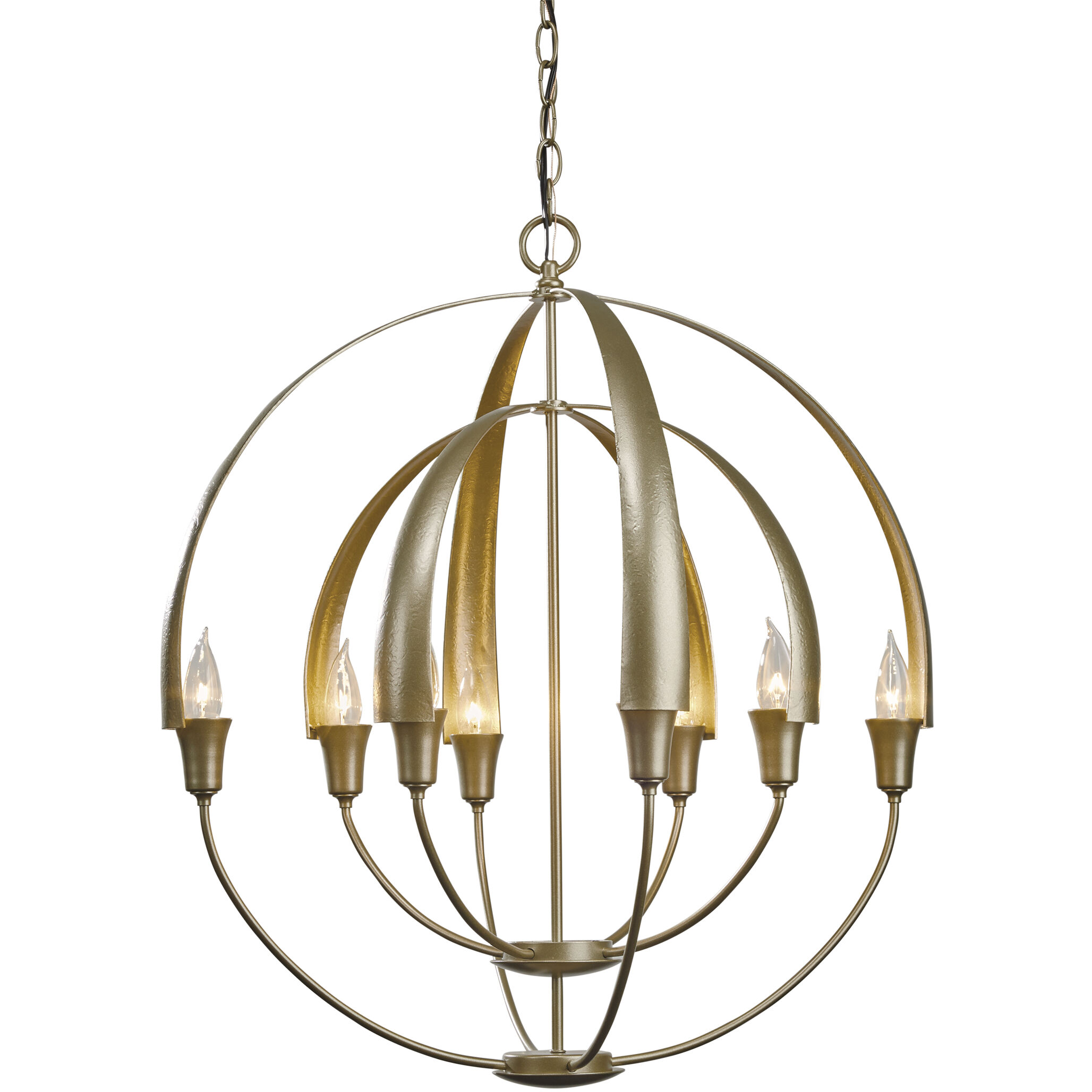 Double Cirque 8 Light 25.4 inch Soft Gold Chandelier Ceiling Light