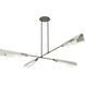 Vertex 4 Light 92 inch Natural Iron and Sterling Pendant/Semi-Flush Ceiling Light in Natural Iron/Sterling, Large