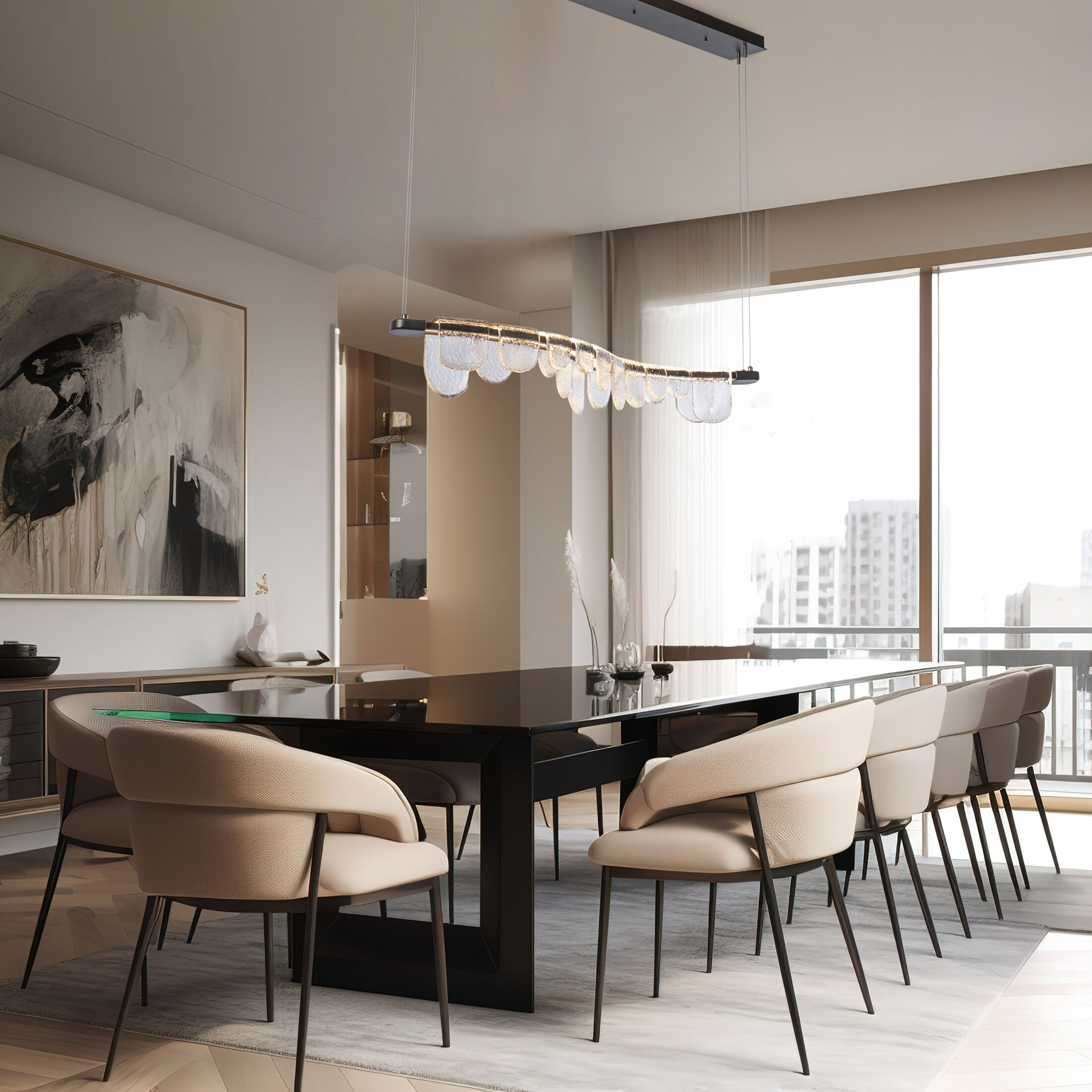 Riverbed LED 50.1 inch Oil Rubbed Bronze Pendant Ceiling Light