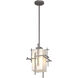 Tura 1 Light 9.4 inch Coastal Burnished Steel Outdoor Pendant