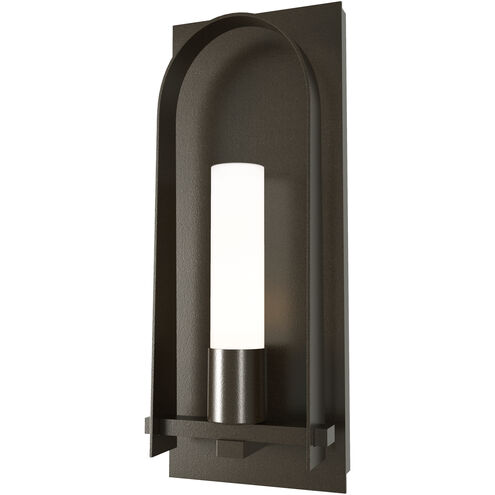 Triomphe 1 Light 27.2 inch Oil Rubbed Bronze Outdoor Sconce in Opal, Large