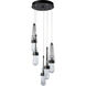Link 5 Light 13 inch Oil Rubbed Bronze Pendant Ceiling Light in Clear Bubble, Standard
