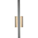 Edge LED 20.3 inch Coastal Burnished Steel Outdoor Sconce, Medium - Open Box