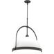 Atlas 1 Light 21.7 inch Oil Rubbed Bronze and White Pendant Ceiling Light in Oil Rubbed Bronze/White, Large