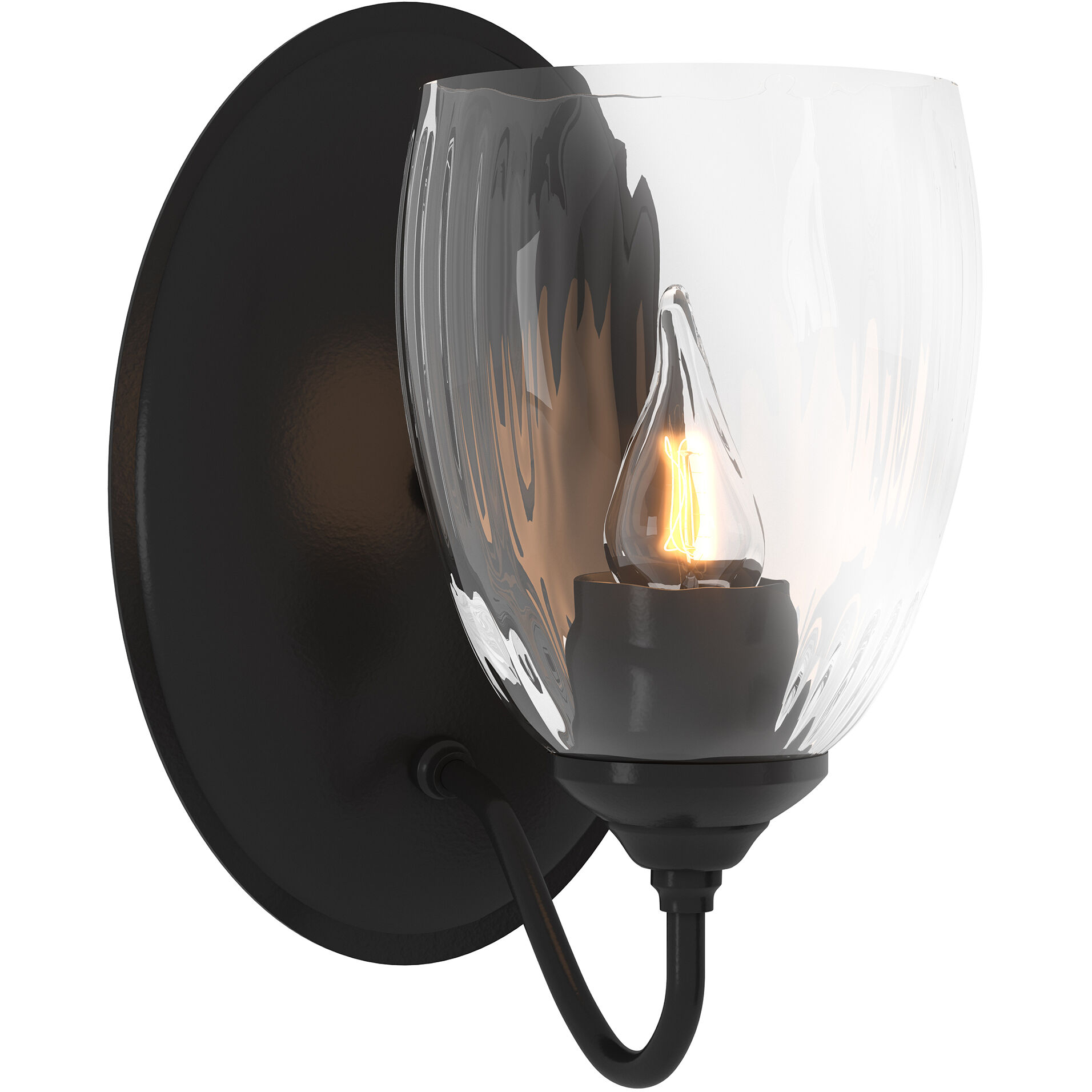 Simple Lines 1 Light 5.75 inch Black Sconce Wall Light