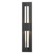 Double Axis LED 23.5 inch Coastal Black Outdoor Sconce, Small