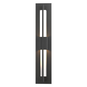 Double Axis LED 23.5 inch Coastal Black Outdoor Sconce, Small