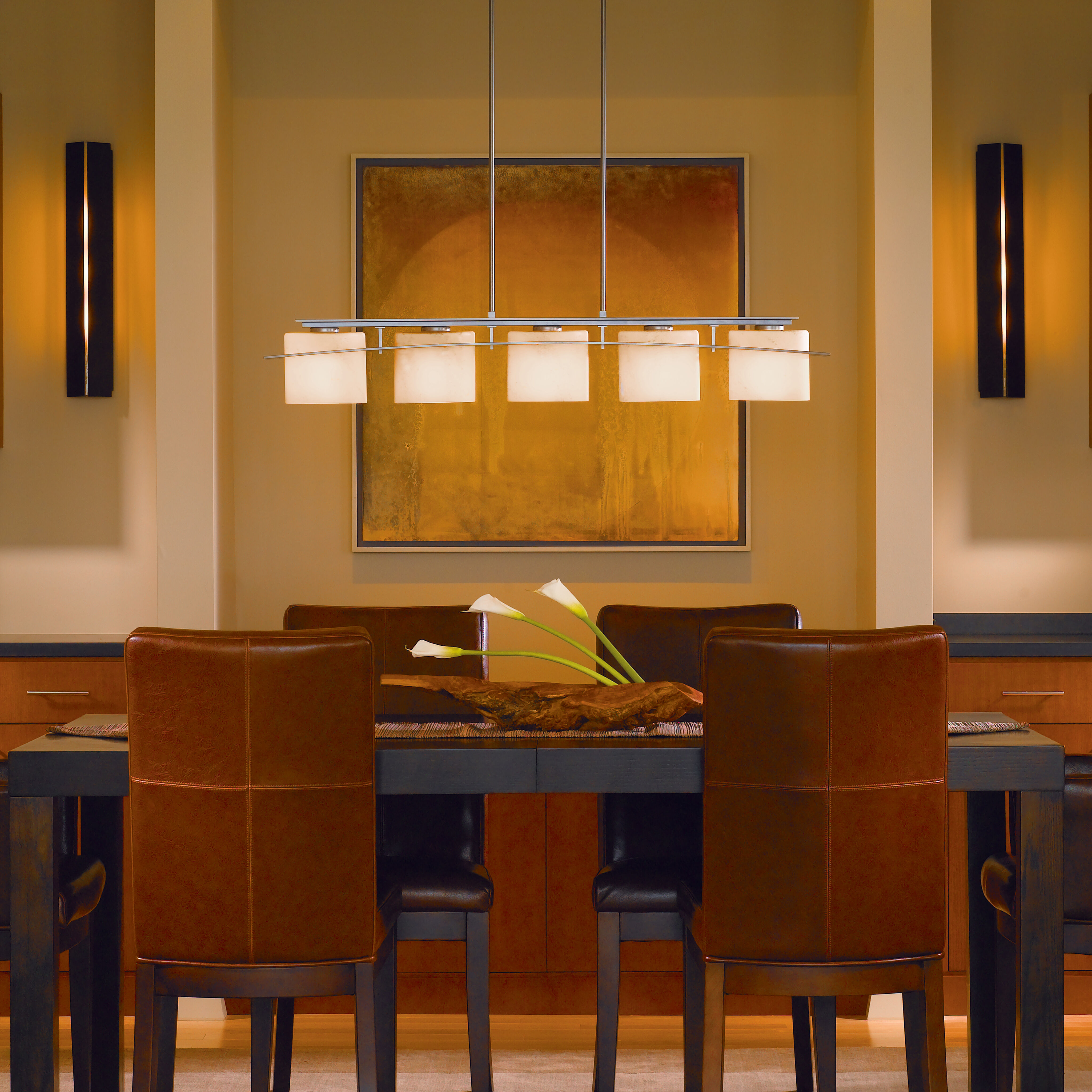 Arc Ellipse 5 Light 41.9 inch Dark Smoke Pendant Ceiling Light