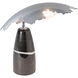 Pangea 10 inch 60.00 watt Dark Smoke Mini Table Lamp Portable Light in Black Marble